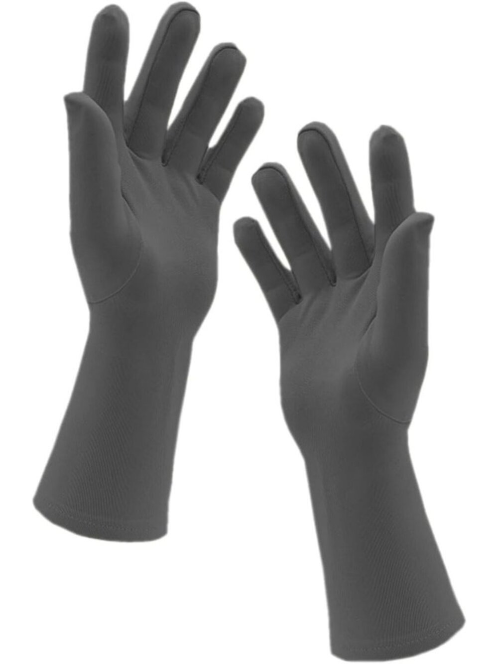 Men's and Women's Dark Grey Stretchy Length Banquet Spandex Short Party Gloves